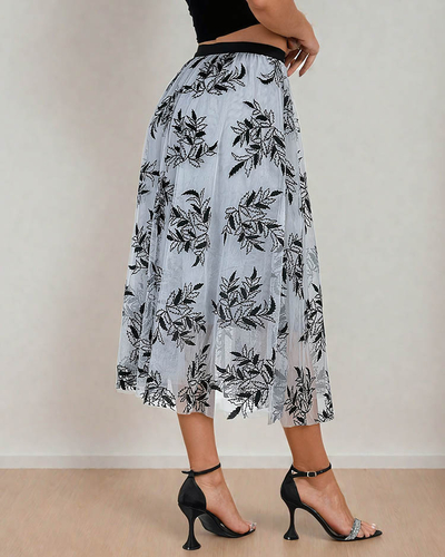 Royalfashion Sieviešu divslāņu midi svārki