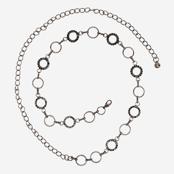 Melna sieviešu metāla josta - aksesuāri