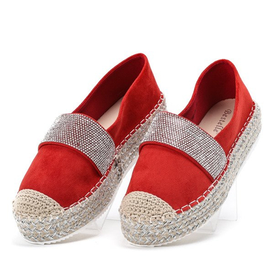 Red espadrilles on the Fiorda platform - Footwear