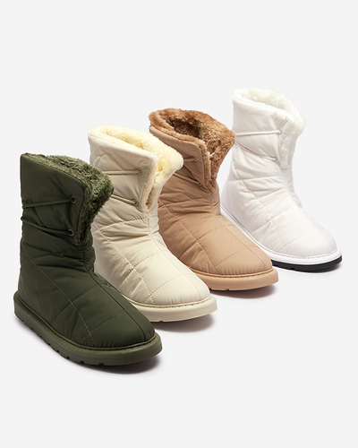 White women's shoes a'la snow boots Amirfu- Footwear