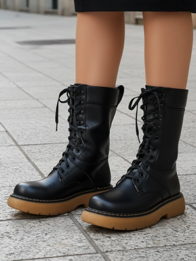 Royalfashion Women's worker boots Megie