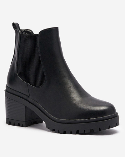 OUTLET Черные женские сапоги на заднике Foccillo- Footwear