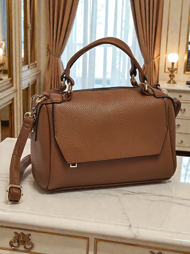 Stella Brown Leather Elegant Everyday Women's Handbag