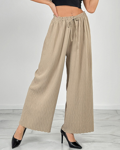 Royalfashion Sieviešu platās plisētās bikses