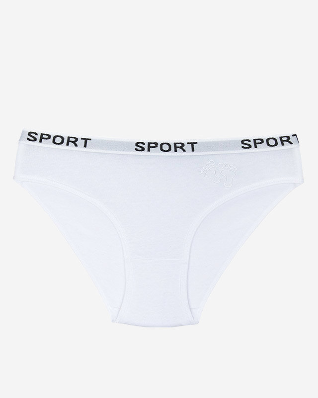 Women's white cotton panties - Underwear