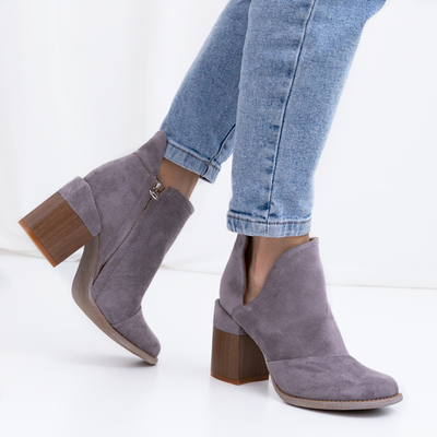 Grey women's cutout boots Plinara - Footwear