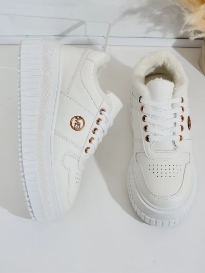 Royalfashion Warmed women's sneakers with fur Rozit