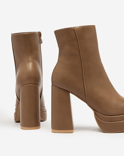 Royalfashion Light brown women's Atotona stiletto boots