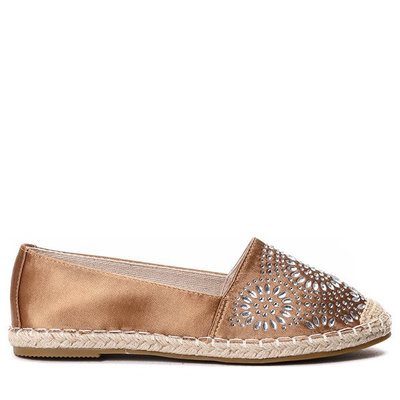 Brown espadrilles with Alena decoration - Footwear