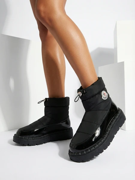 Royalfashion Sieviešu slips-on sniega zābaki melnā krāsā Ireda