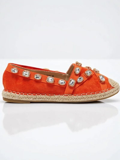 Oranžas sieviešu espadrilas ar Wamba kristāliem - Apavi