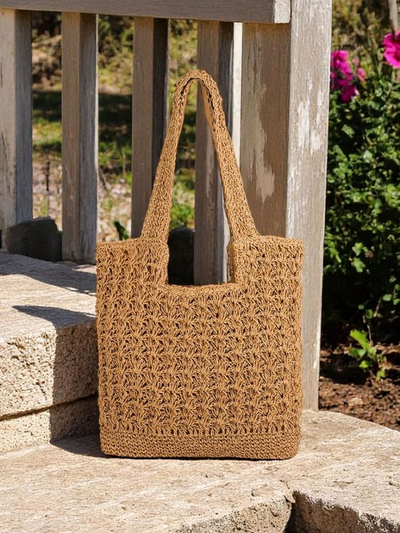 Royalfashion Liela sieviešu salmu rokassoma Sunny Straw