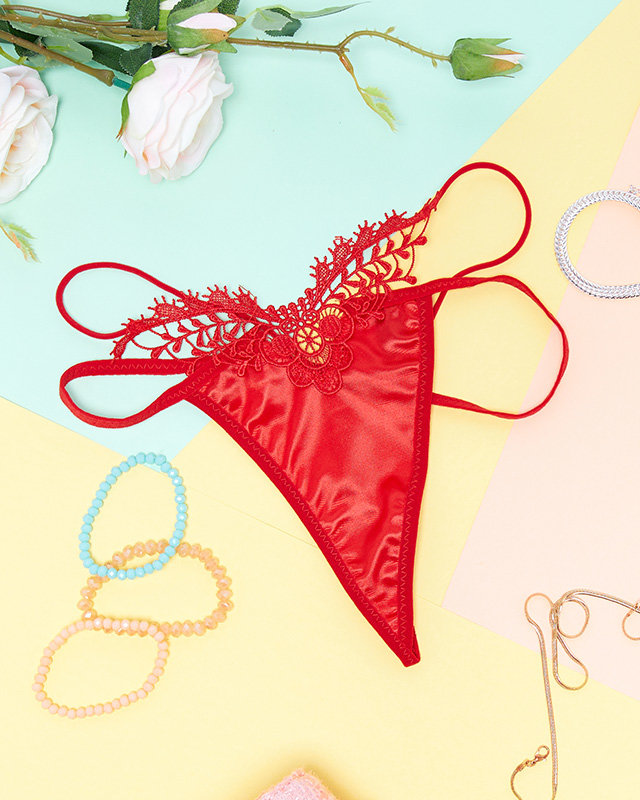 Sieviešu sarkanas mežģīņu siksnas - Apakšveļa