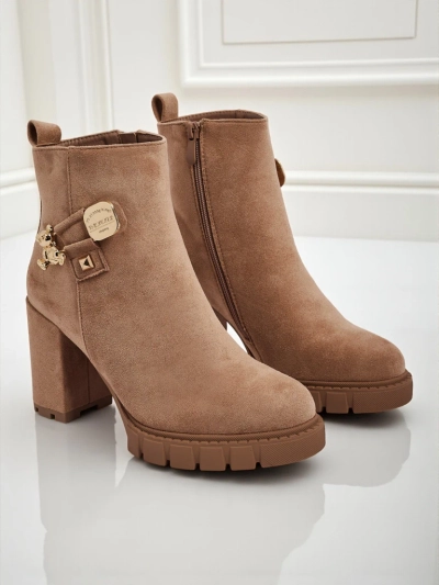 Women's Eco Suede Heeled Ankle Boots Bearr