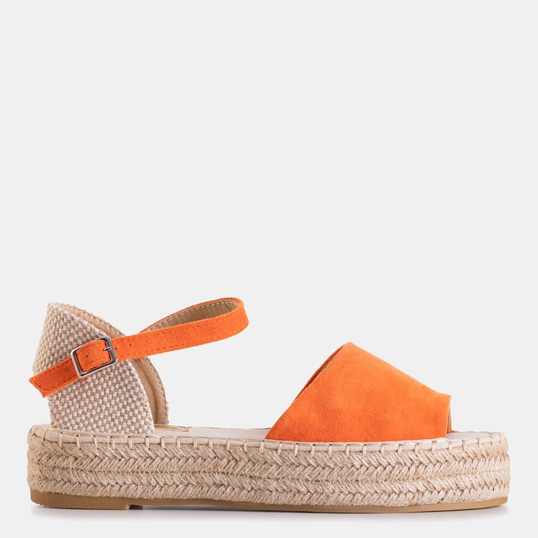 Oranžas sieviešu sandales ar platformu Almira - Shoes