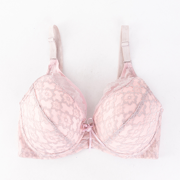 Rozā un pelēks sieviešu mežģīņu krūšturis - Apakšveļa