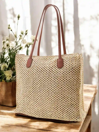 Royalfashion Large straw women's summer bag