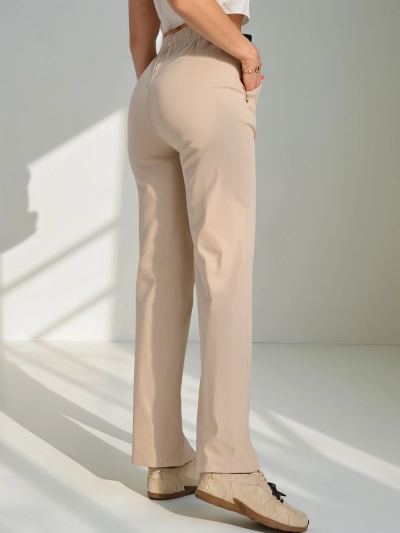 Royalfashion Wide women's trousers made of cotton fabric