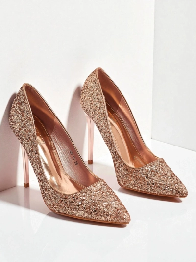 Zavrimea Women's Eco-Leather Glitter Pumps