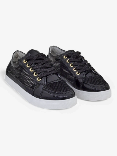 Royalfashion Patent women's eco-leather sneakers Azzuros