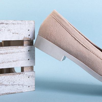 Atrugiel fringed powder women's moccasins - Footwear