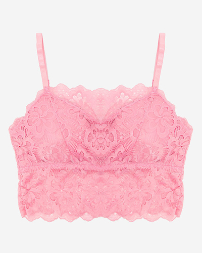 Women's pink lace bralette - Underwear