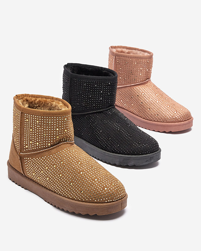 Women's snow boots with camel cubic zirconias Rudis - Footwear