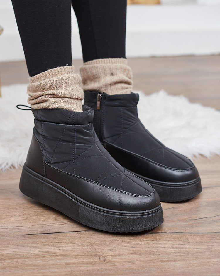 Royalfashion Sieviešu sniega zābaki melnā krāsā Fopinia