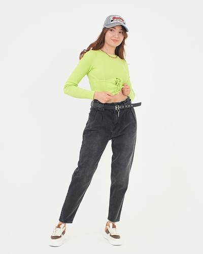 Black women's mom jeans - Clothing