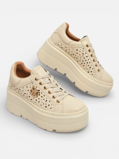 Atelle Women's Openwork Sports Sneakers Made of Natural Leather