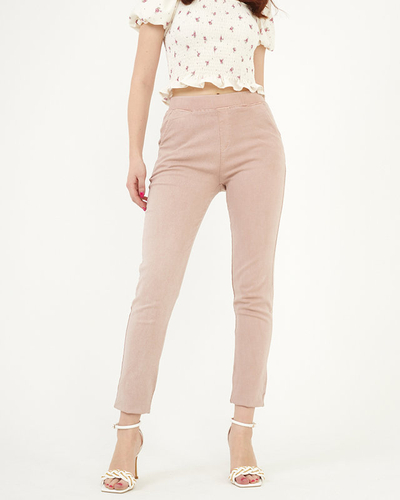 Pink women's skinny treggings - Clothing