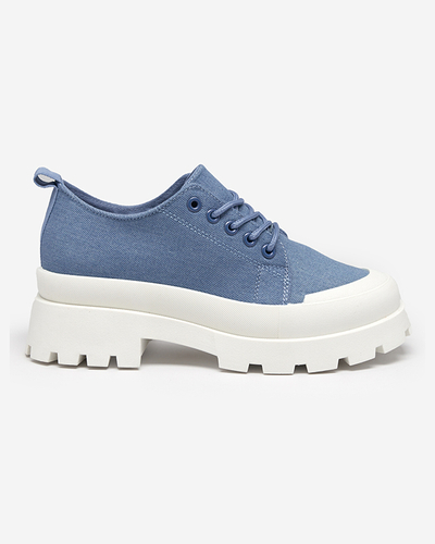 Women's blue lace-up lace-up shoes Rozia - Footwear