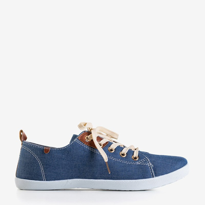OUTLET Women's blue lace-up sneakers from Sindri - Footwear
