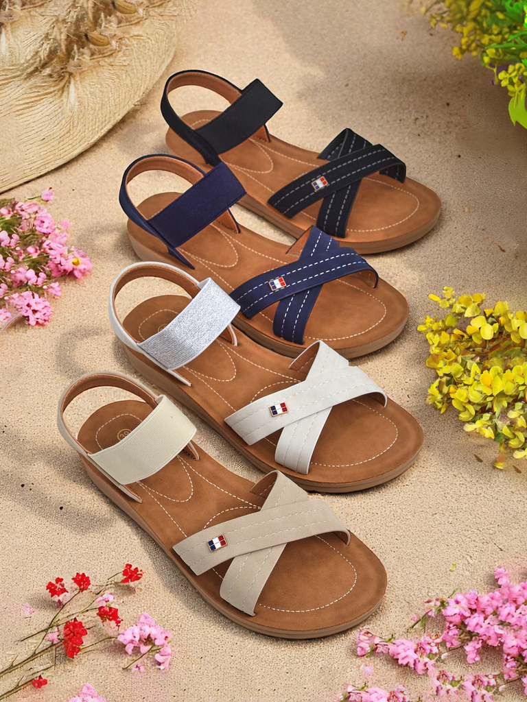 Royalfashion Women's elastic strap sandals Zerefis