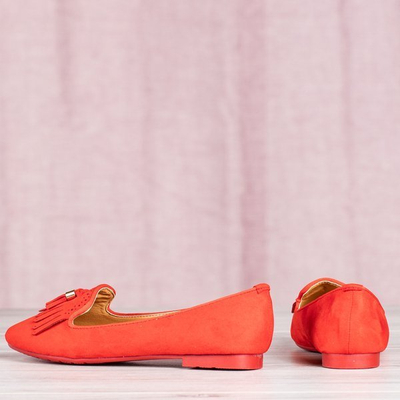 Taussima fringed red moccasins - Footwear