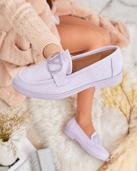 Royalfashion Женские мокасины с украшением из фограсса