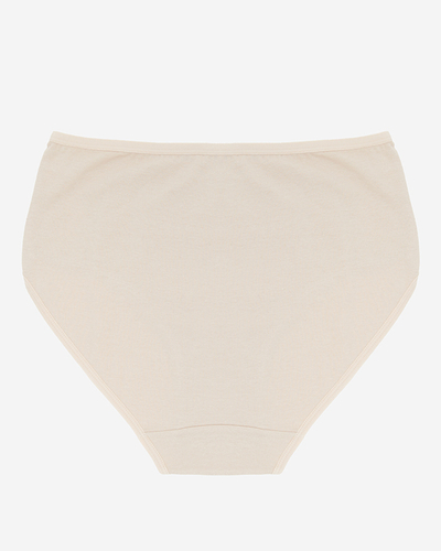 Classic women's panties, beige color. PLUS SIZE- Underwear