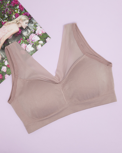 Purple Women's Sports Bra with Wide Straps - Underwear