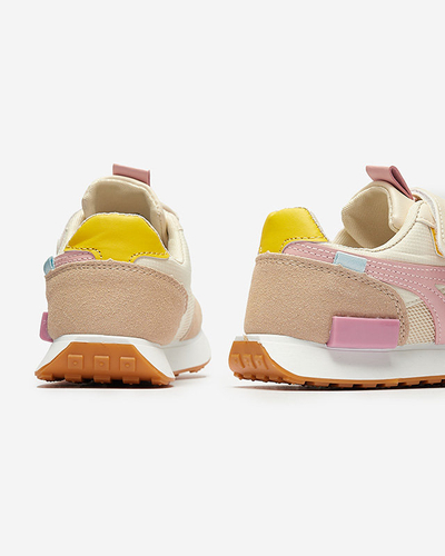 Спортивная обувь для девочек бежево-розового цвета Kaxo- Footwear