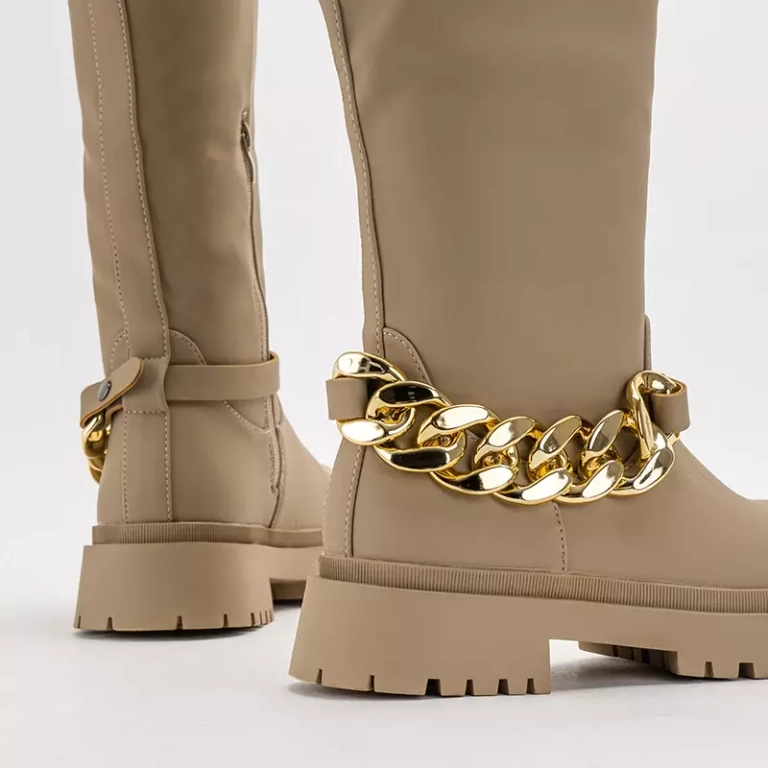 OUTLET Женские сапоги filusio бежевого цвета - Обувь