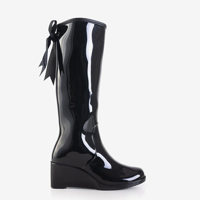 Black women's wellingtons on a heel Genofa - Footwear