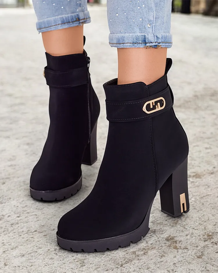 Royalfashion Women's ankle boots on a wedge heel Effe