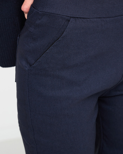 Tumši zilas, tumši zilas, sieviešu siltinātas trekinga bikses PLUS SIZE - Apģērbi