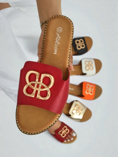 Royalfashion Женские шлёпанцы на плоской подошве Heraklia