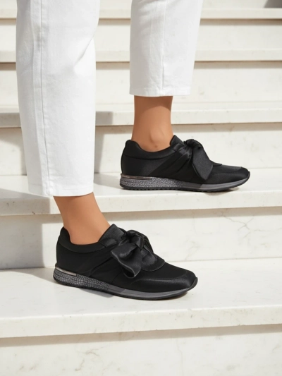 Royalfashion Women's Sneakers with Bow Socca