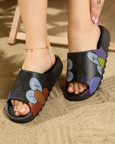 OUTLET Black women's slippers by Elmino - Footwear