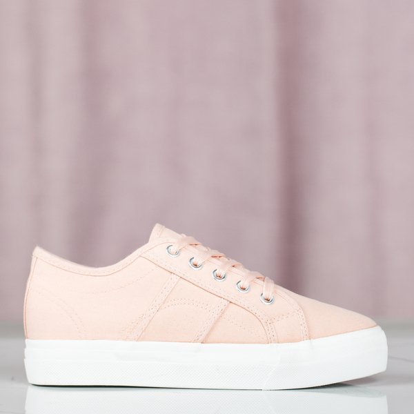 Pink sneakers on a rubber sole Tymbis - Footwear 1