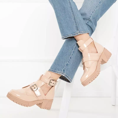 OUTLET Бежевые женские сапоги с тиснением Лерика - Обувь