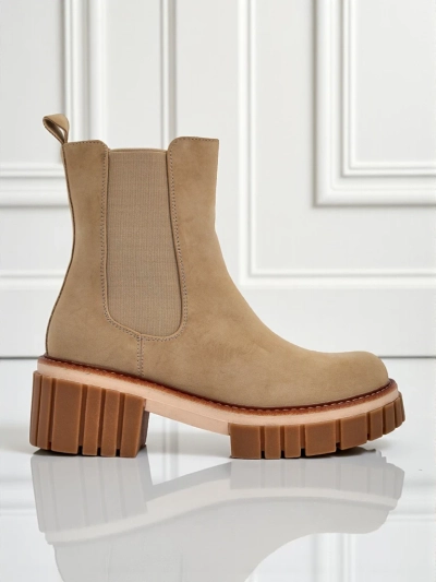 Amber Walk ankle boots with block heels made of eco-nubuck