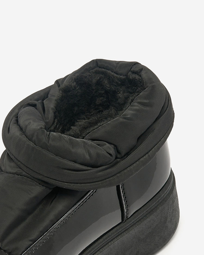 Royalfashion Sieviešu slips-on sniega zābaki melnā krāsā Ademra